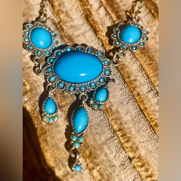 Boho Turquoise Necklace - Picture 5 of 14